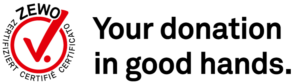 ZEWO certified logo horizontal — quality seal for Swiss donation organizations