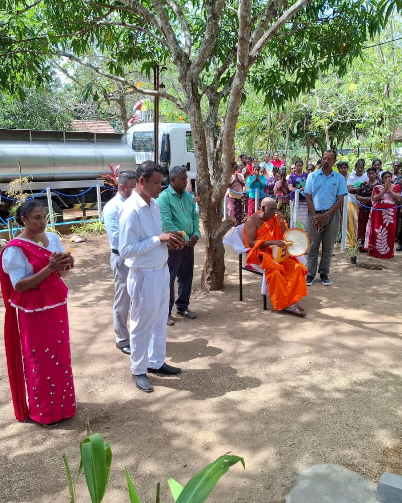Inauguration of a rainwater harvesting system in Sri Lanka