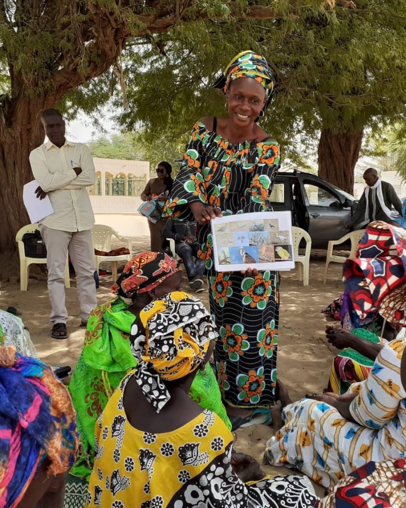Women attending a water management training in Senegal